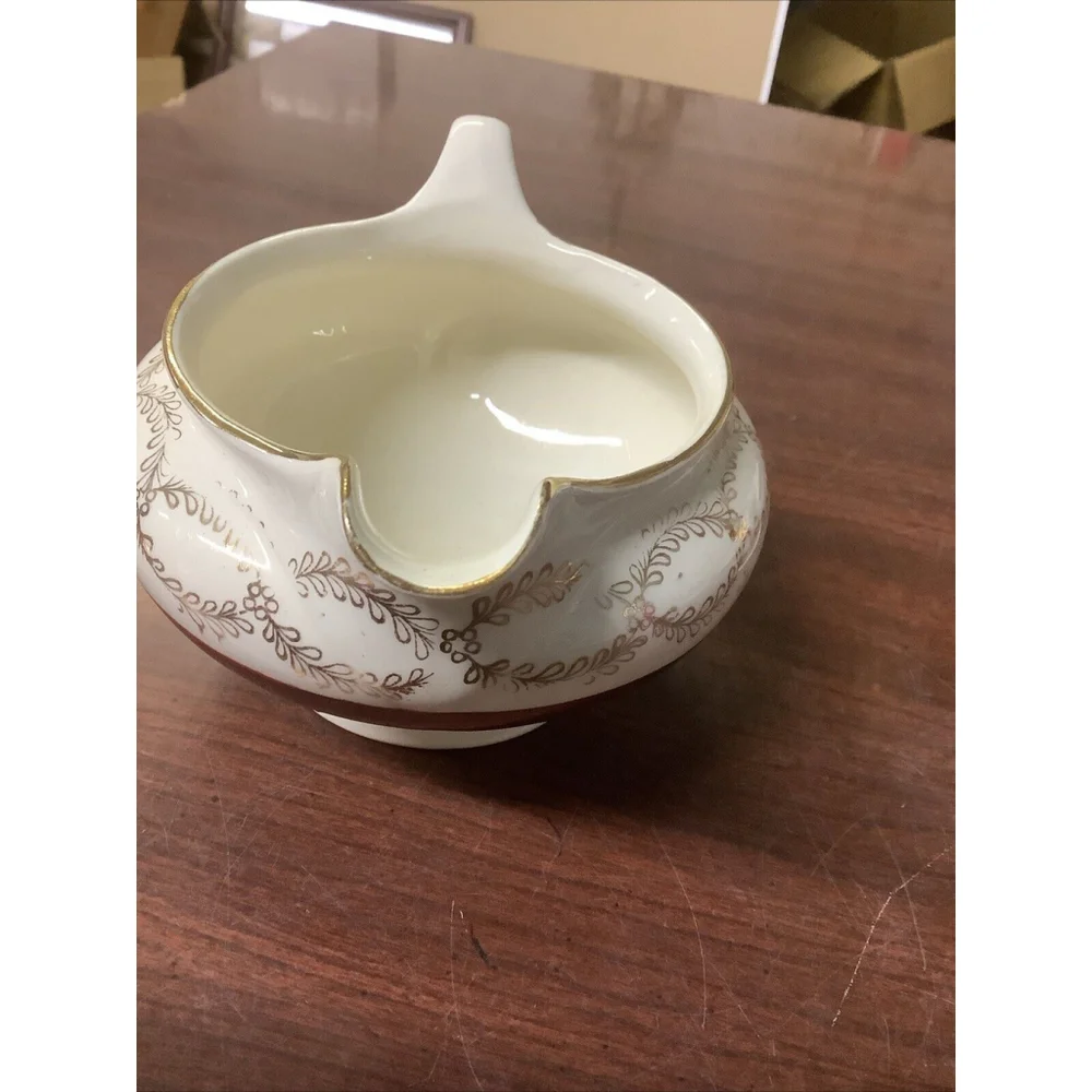 VINTAGE HOMER LAUGHLIN EGGSHELL NAUTILUS C46N5 FLORAL Sugar And Creamer
